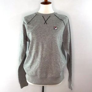 FILA Retro Grey Pullover Crewneck Sweatshirt Women's Size M